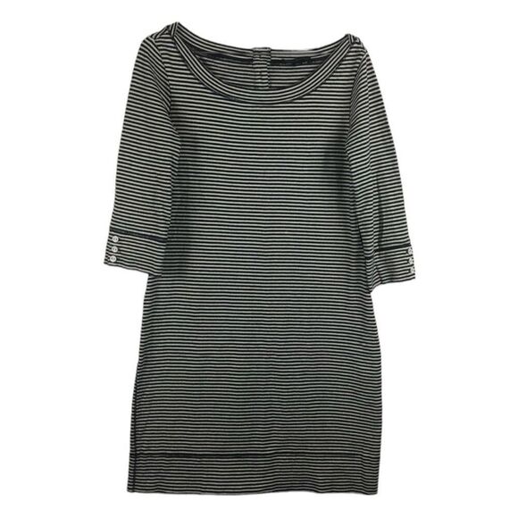 Banana Republic Women's navy & cream stripe dress size Small - Picture 1 of 8